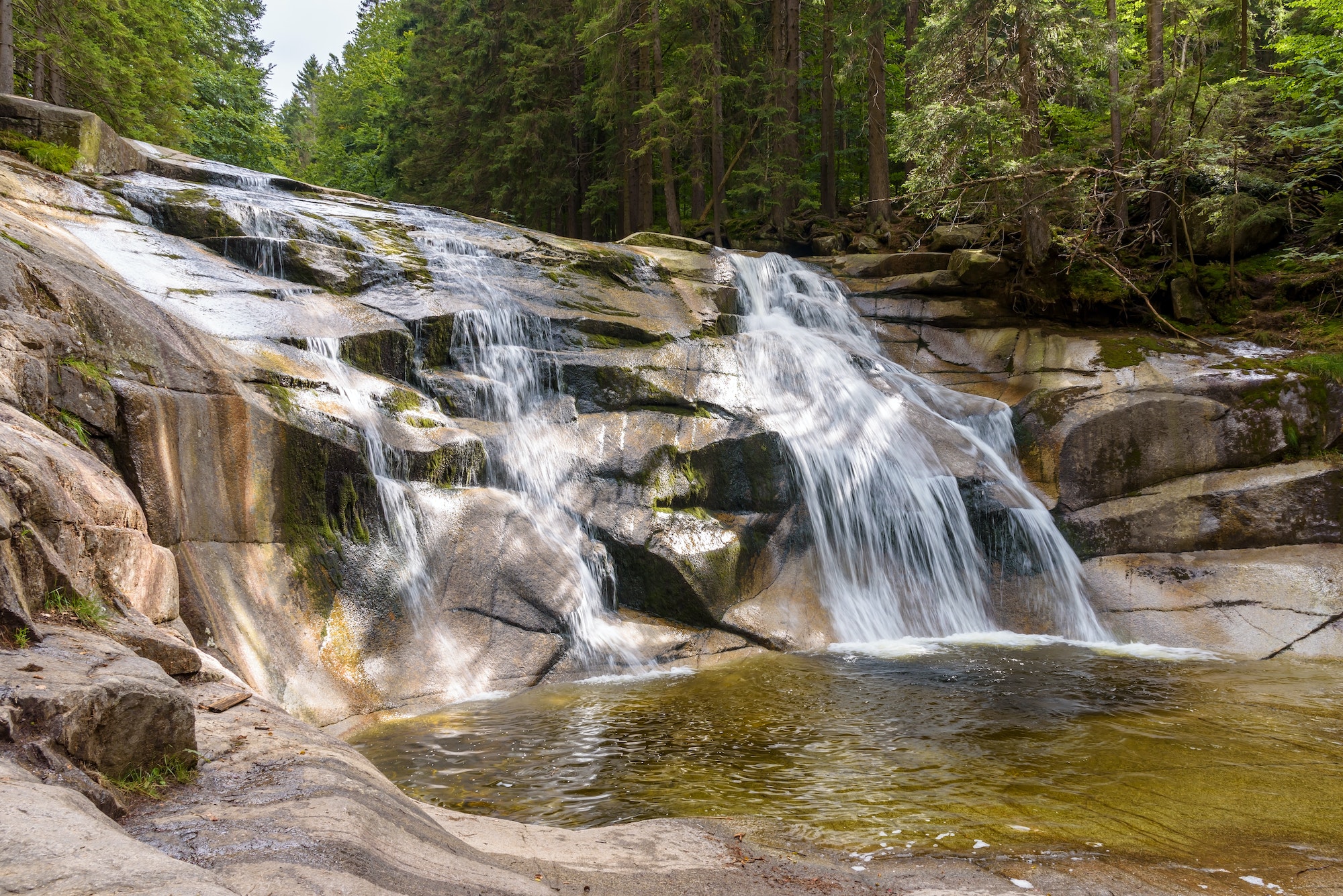 Mumlava Waterfall in Czech Giant Mountains