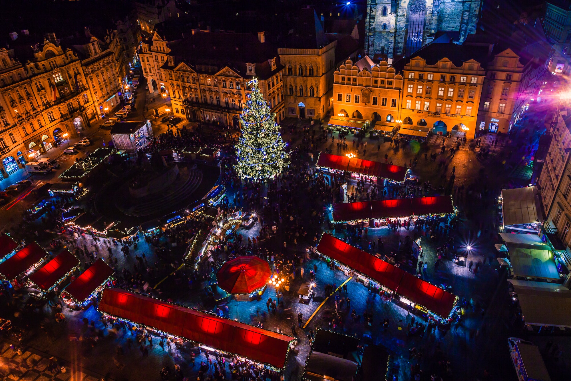 PRAGUE, CZECH REPUBLIC - DECEMBER 22, 2015: Old Town Square in Prague, Czech republic